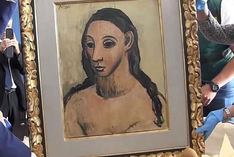 Cette Tête de jeune fille de Pablo Picasso est le tableau que Jaime Botin a tenté de faire sortir illégalement d'Espagne. © Douane française.
