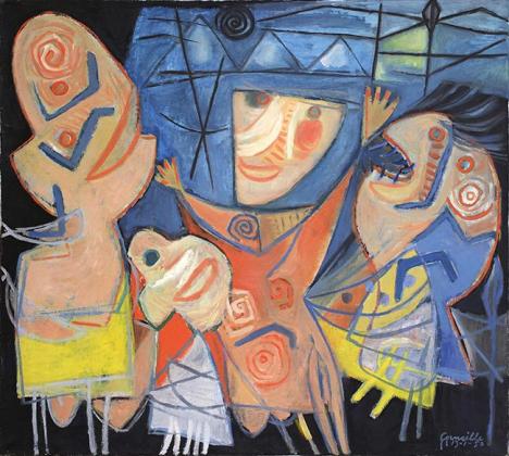 Corneille, Fête nocturne, 1950, huile sur toile, 93 x 104 cm. © Cobra Museum voor Moderne Kunst, Amstelveen/Corneille van Beverloo.