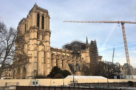Notre-Dame de Paris en travaux, en février 2020. © Olevy, CC BY-SA 4.0