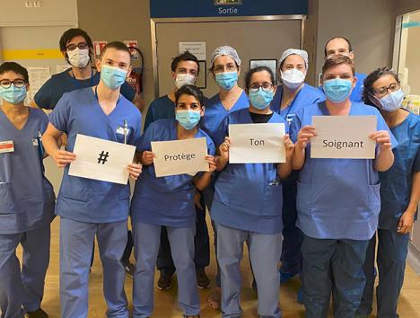 Le service Réa de l’hôpital d’Avicenne vous remercie tou.te.s pour votre soutien ! © Photo #protegetonsoignant @ProtegeTonS