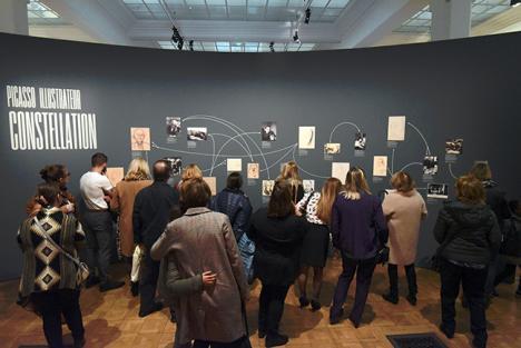 Vue de l'exposition « Picasso Illustrateur » au MUba Eugène Leroy à Tourcoing, d'octobre 2019 à janvier 2020. © Photo Emmanuel Ducoulombier / Ville de Tourcoing