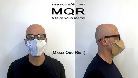 Masque en origami de l'architecte-designer Laurent Karst. © Laurent Karst