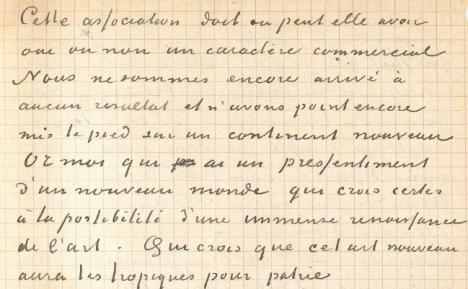 Détail de la lettre écrite à quatre mains par Van Gogh et Gauguin, adressée à leur ami Émile Bernard en 1888. © Collections Aristophil
