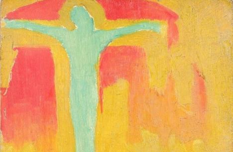 Maurice Denis, Le Christ vert (détail), 1890, huile sur carton, 21 x 15 cm.