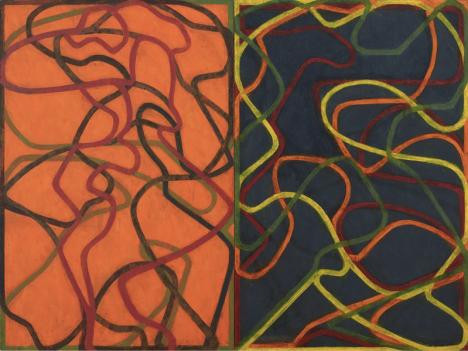 Brice Marden, Complements, 2004-2007, huile sur toile en deux parties, 182 x 121 cm chaque partie. © Christie's Images Limited 2020