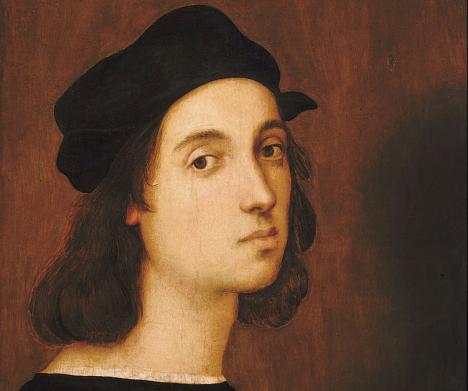 Raphaël, Autoportrait, circa 1505, tempera sur bois, 47 x 33 cm. © Musée des Offices
