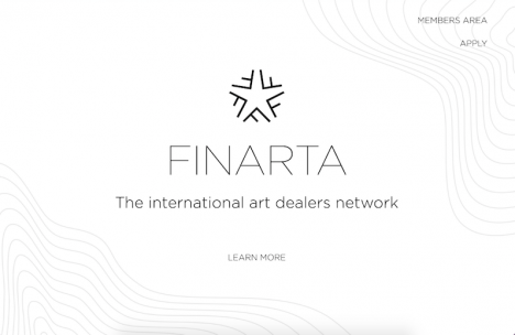 Page d'accueil de la plateforme internet Finarta © Finarta  