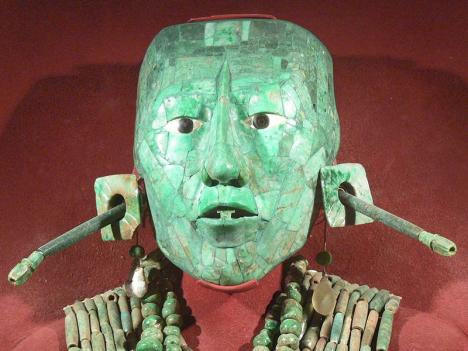 Masque funéraire maya en jade (photo d'illustration). © Photo Wolfgang Sauber, CC BY-SA 2.0