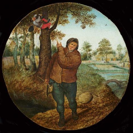 Pieter Brueghel le jeune, Le Dénicheur, diam. 19 cm. © Christie’s Images Ltd, 2020