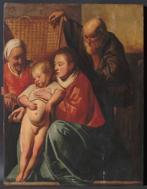 Jacob Jordaens, Sainte Famille, c. 1617-1618. © Photo MRBAB / KIK-IRPA - Licence CC-PD-Mark