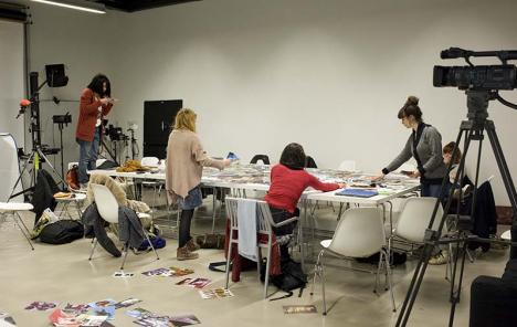 Atelier vidéo à l'école supérieure d'Art et Design de Saint-Étienne. © Sandrine Binoux