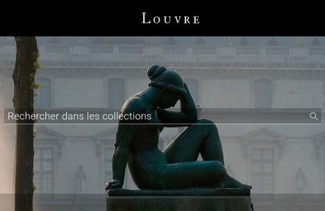 Page d'accueil du site collections.louvre.fr © Musée du Louvre