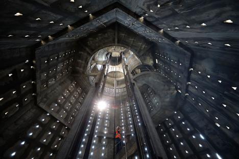 Intérieur de la Tour Perret à Grenoble. © Thierry Chenu / Ville de Grenoble