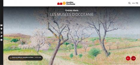 Page d'accueil du nouveau site d'Occitanie musées. © Occitanie Musées 