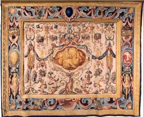 La tapisserie « L'Odorat », manufacture « Mortlake », XVIIe siècle, 415 x 325 cm. Ville de Brives © Musée Labenche