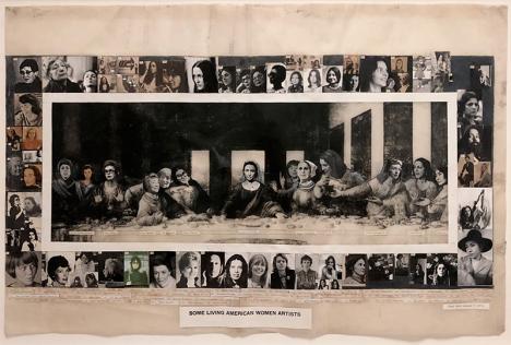 Mary Beth Edelson, Some Living American Woman Artists, 1972, épreuves argentiques découpées et collées, 71 x 109 cm, Moma, New York. © David Lewis Gallery