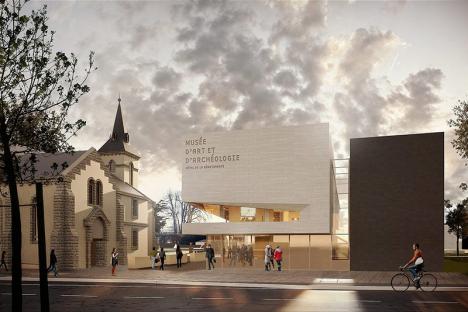 Projet d'extension du musée d'art et d'archéologie de Guéret. © Basalt Architecture