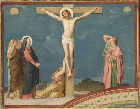 Hippolyte Flandrin, La Mort de Jésus-Christ sur le calvaire, 1860, huile sur bois, 45 x 60 cm. © Lyon MBA / Alain Basset