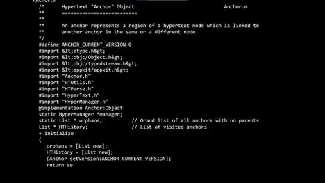 Extrait du programme rédigé par Tim Berners-Lee. © Sotheby's
