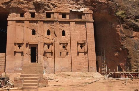 Le site de Lalibela, classé par l'Unesco au patrimoine mondial et situé dans la région voisine d'Amhara, en Éthiopie, est célèbre pour ses églises taillées dans le roc. © A.Davey, 2007, CC BY 2.0