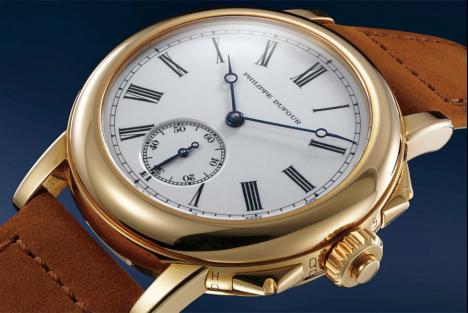 Montre en or de Philippe Dufour adjugée pour 4,75 millions de francs suisses lors des ventes du 5 et 7 novembre 2021 chez Phillips à Genève. © Phillips
