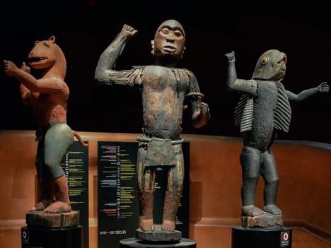 Statues du Bénin du XIXe s. appartenant au musée du Quai Branly - Photo Shonagon - CC0 1.0