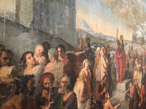 Vincenzo Catalani, Prédication de Saint Paul à Athènes (détail), milieu du XIXe siècle, huile sur toile, 664 x 490 cm. © O. Tosseri