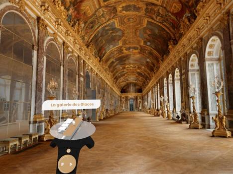 La galerie des Glaces dans l'expérience VersaillesVR : le Château est à vous. © Château de Versailles, 2019