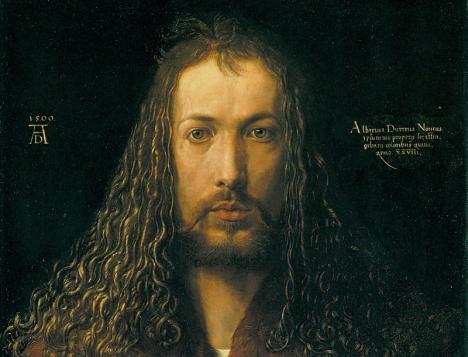 Albrecht Dürer, Autoportrait, 1500, huile sur toile, 67,1 x 48,9 cm. © Alte Pinakothek, Public domain