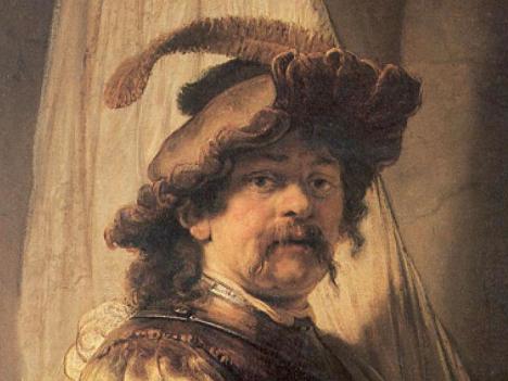 Rembrandt van Rijn (1607-1669), détail du Porte-Étendard, 1636, 125 x 105 cm, huile sur toile © Domaine public
