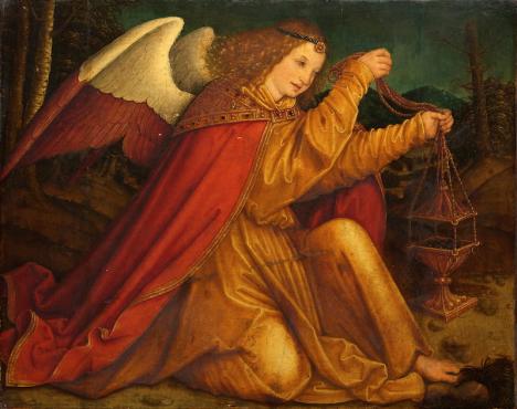 Bernhard Strigel, Ange à l’encensoir, début XVIe siècle, huile sur bois. © Artpaugée