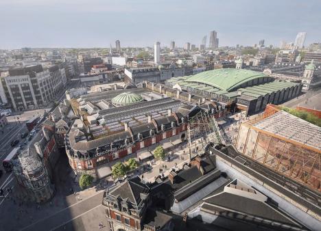 Vue d'architecte du futur Museum of London à West Smithfield. © Stanton Williams, Asif Khan Studio et Julian Harrap Architects