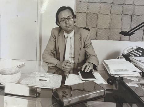 Claude Mollard en 1983-84, alors qu'il était délégué aux arts plastiques et président du CNAP. © DR