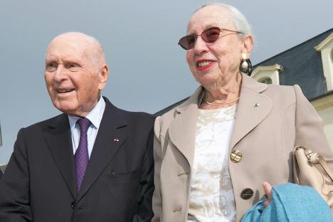 Martine et Léon Cligman au nouveau Musée d’Art Moderne de l’Abbaye Royale de Fontevraud en septembre 2017. © Région Pays de la Loire / Ouest Médias