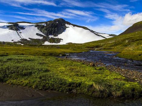 Montagne enneigée en Norvège. © trondmyhre4, Pixabay License