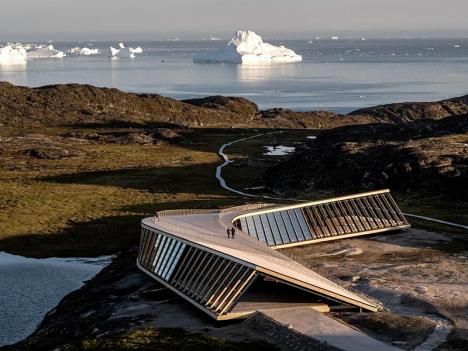 Ilulissat Icefjord Centre au Groenland, bâtiment conçu par Dorte Mandrup. © Adam Mørk