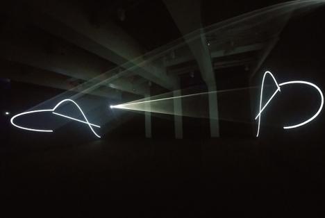 L'installation Face to Face V (2022) de Antony McCall au salon Offscreen © Photo et montage Ludovic Sanejouand, 2022