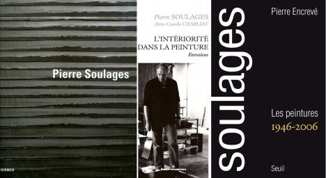 Pierre Encrevé, Soulages, L’Œuvre complet, Peintures (1946-1997) © Editions du Seuil, 2007 / Pierre Soulages, Anne-Camille Charliat, L'intériorité dans la peinture, 2019. © Editions Hermann / Catalogue de la rétrospective de Pierre Soulages © Editions du Centre Pompidou, 2011