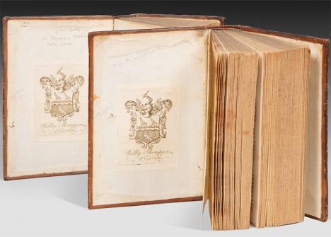 Miguel de Cervantes (1547-1616), El ingenioso hidalgo Don Quixote, 1608 et 1615, 2 vol. in-8. © Sotheby's 2022