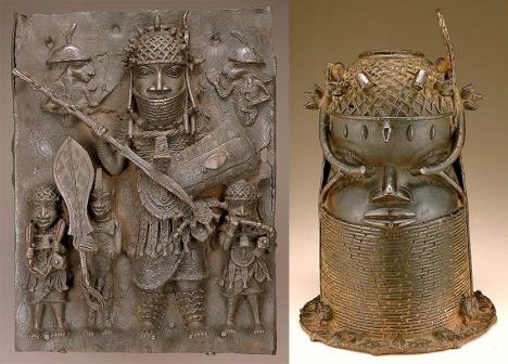  Plaque et Tête de roi cérémonielle, bronzes du Bénin, collection National Museum of African Art. © Smithsonian Institution