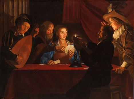 Anonyme, Joueurs de cartes, XVIIe siècle, huile sur toile, 121 x 164 cm. © Museo del Prado