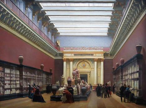 Charles Giraud (1802-1881), Salle des Terres cuites du musée Napoléon III au Louvre, 1866, huile sur toile, 97 x 130 cm. © Tangopaso, 2016, public domain