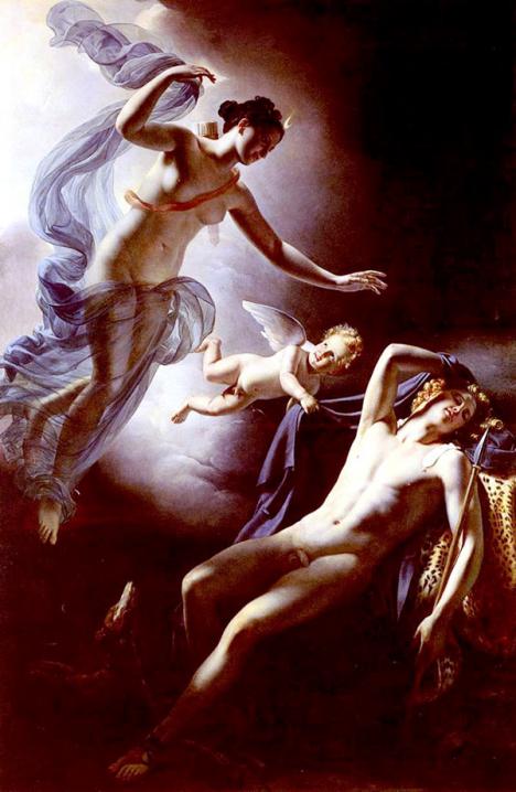 Jérôme-Martin Langlois (1779-1838), Diane et Endymion, c. 1822. 318 x 211 cm, collection Madonna. © Web Gallery of Art