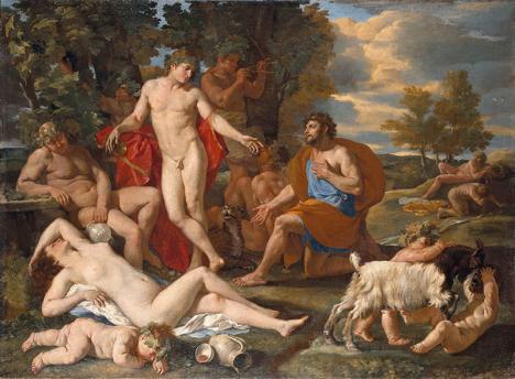 Nicolas Poussin (1594-1665), Midas devant Bacchus, vers 1624, huile sur toile, Munich, Alte Pinakothek. © BPK, Berlin, Dist. RMN-Grand Palais / image BStGS