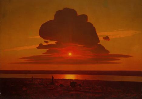 Arkhip Kouïndji (1841-1910), Coucher de soleil rouge (1905-08), 134,6 x 188 cm, huile sur toile - Courtesy The MET