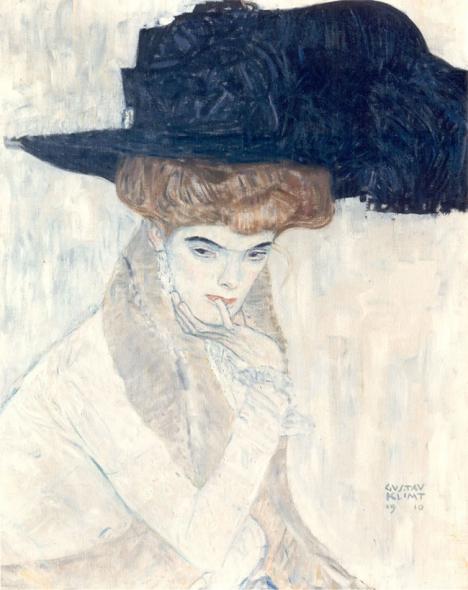 Gustav Klimt, Le chapeau de plumes noires, 1910. © Ronald S. Lauder collection