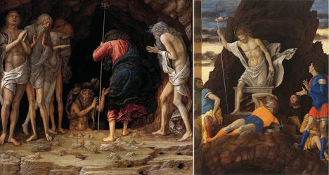 Andrea Mantegna (1431-1506), La Descente du Christ aux limbes et La résurrection du Christ