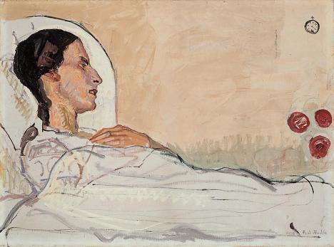 Ferdinand Hodler (1853-1918), Portrait de Valentine Godé-Darel malade, 1904, huile sur toile, 63 x 86 cm. © Kunstmuseum Solothurn