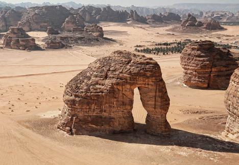 Rocher de l'éléphant sur le site d'Al-Ula en Arabie Saoudite. © ARTK