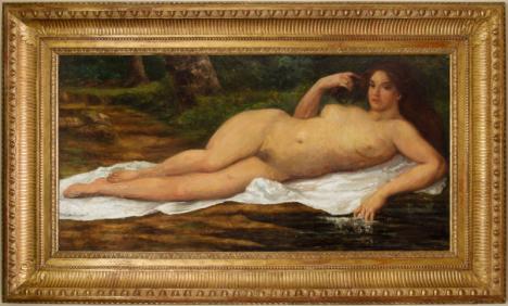 Gustave Courbet (attribué à), La Grande baigneuse, vers 1869, huile sur toile, 83 x 160 cm. © Rouillac